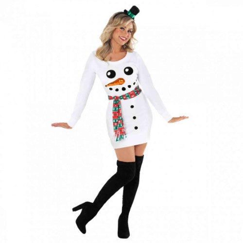 Costume Snowman Jumper Dress Women's Size 16-18