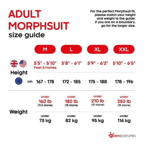 Costume Red Morphsuit Adult Medium