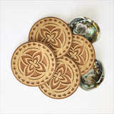 Coasters Set - Bamboo+ Rimu Tapa Circle (10x 0.6cm)