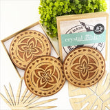 Coasters Set - Bamboo+ Rimu Tapa Circle (10x 0.6cm)