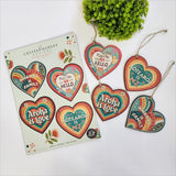 Pop Out Ornament - Heart Aroha + Whanau Set (21cm x 29.5 x 0.3cm)
