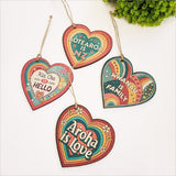 Pop Out Ornament - Heart Aroha + Whanau Set (21cm x 29.5 x 0.3cm)
