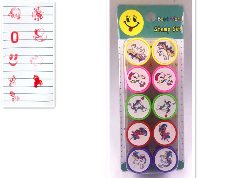 Stamps - Unicorn 10pcs (6 Packs)