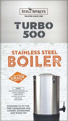 Complete Distillery Kit with T500 Condenser and Boiler for crafting premium spirits and liqueurs at home.