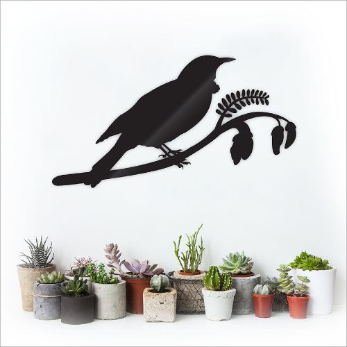 Kiwiana Wall Art - Tui on Kowhai (Large)