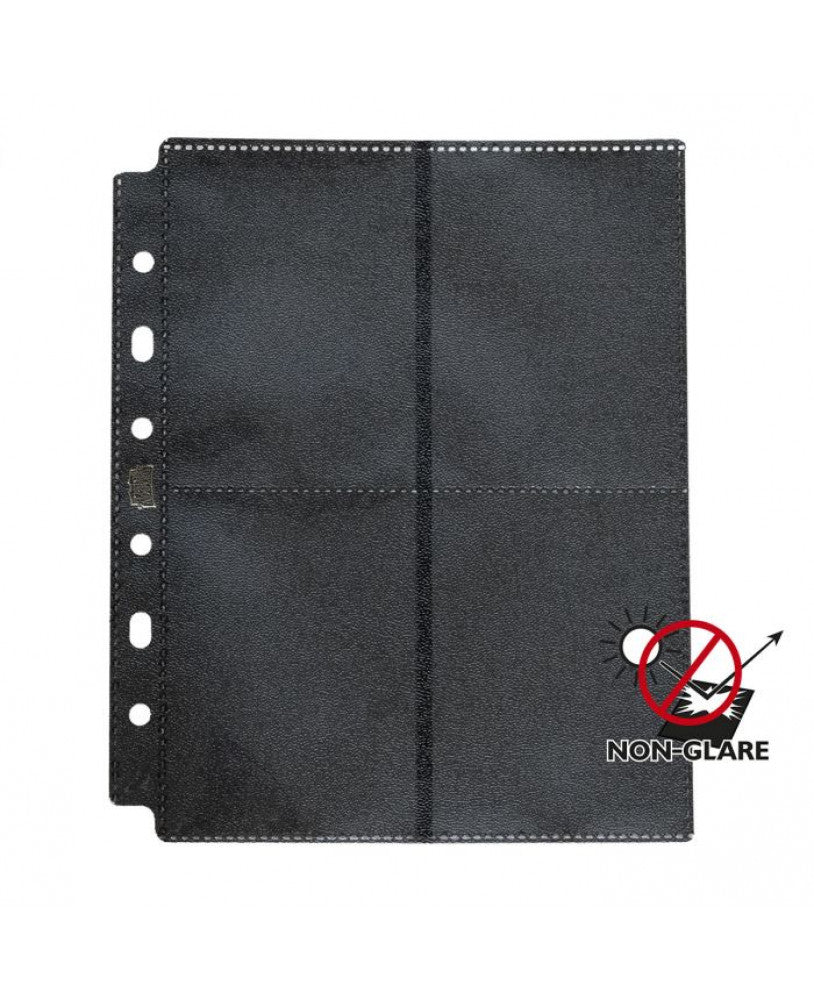 Dragon Shield: Non-Glare Binder Pages  - 8-Pocket Display  - Black