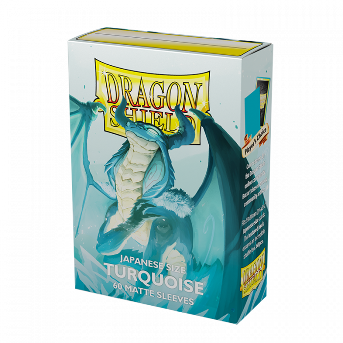 Dragon Shield: Japanese Size Sleeves  - Matte  - Turquoise
