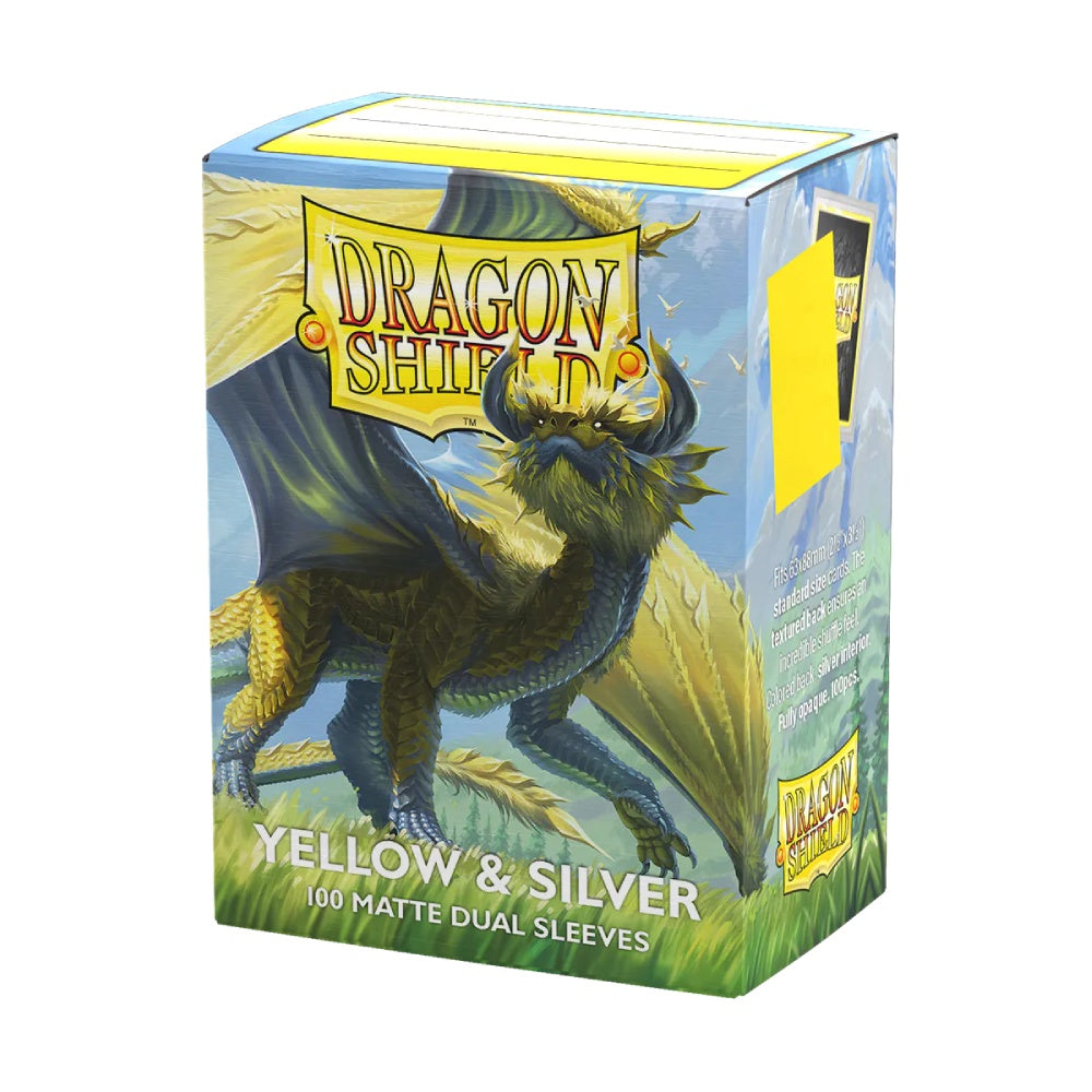 Dragon Shield: Sleeves  - Matte Dual  - Yellow & Silver