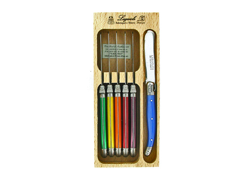 Spreaders - Andre Verdier Laguiole - Set of 6 - Coloured