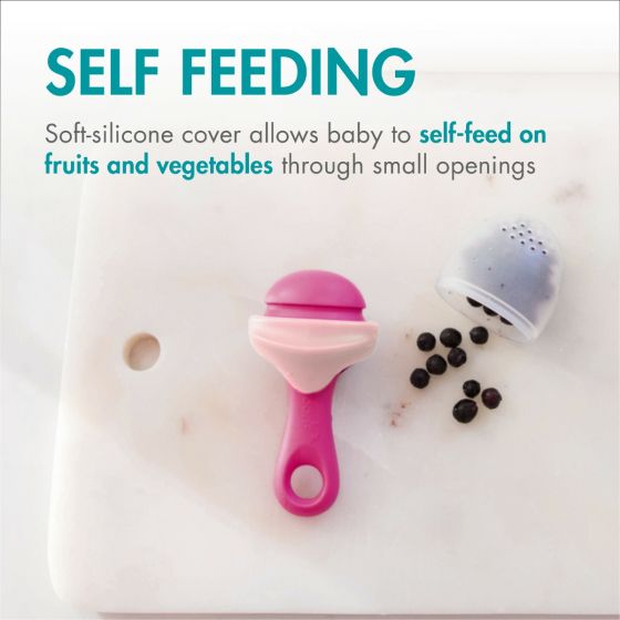 Pulp Silicone Feeder - Pink/Blush - Boon