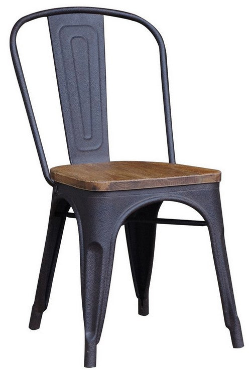 Chair Industrial  with Elm Seat Old Elm/Iron