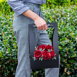 Flower Carry Box 22x11.5x35.5cm Black Pack 5