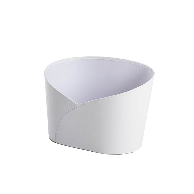 Hamper Bucket Oval Medium White