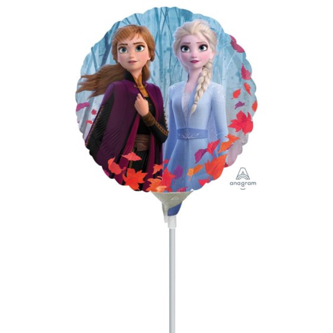 10cm inflatable Frozen 2 figure featuring Elsa and Anna, perfect for play and decoration, capturing movie magic.