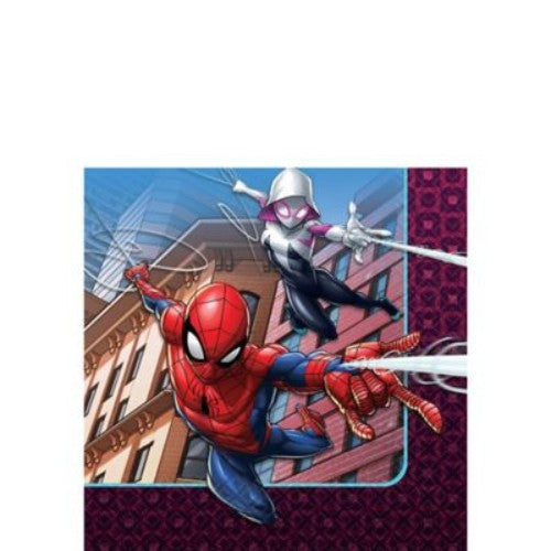 Spiderman Webbed Beverage Napkins Pack of 16