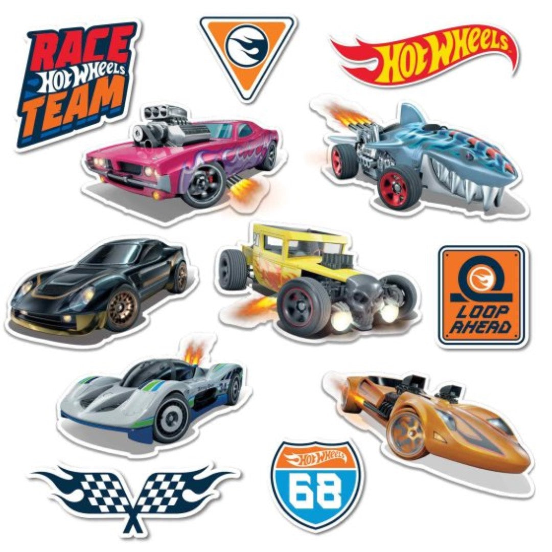 Hot Wheels Cutout Decorations  - Pack of 12