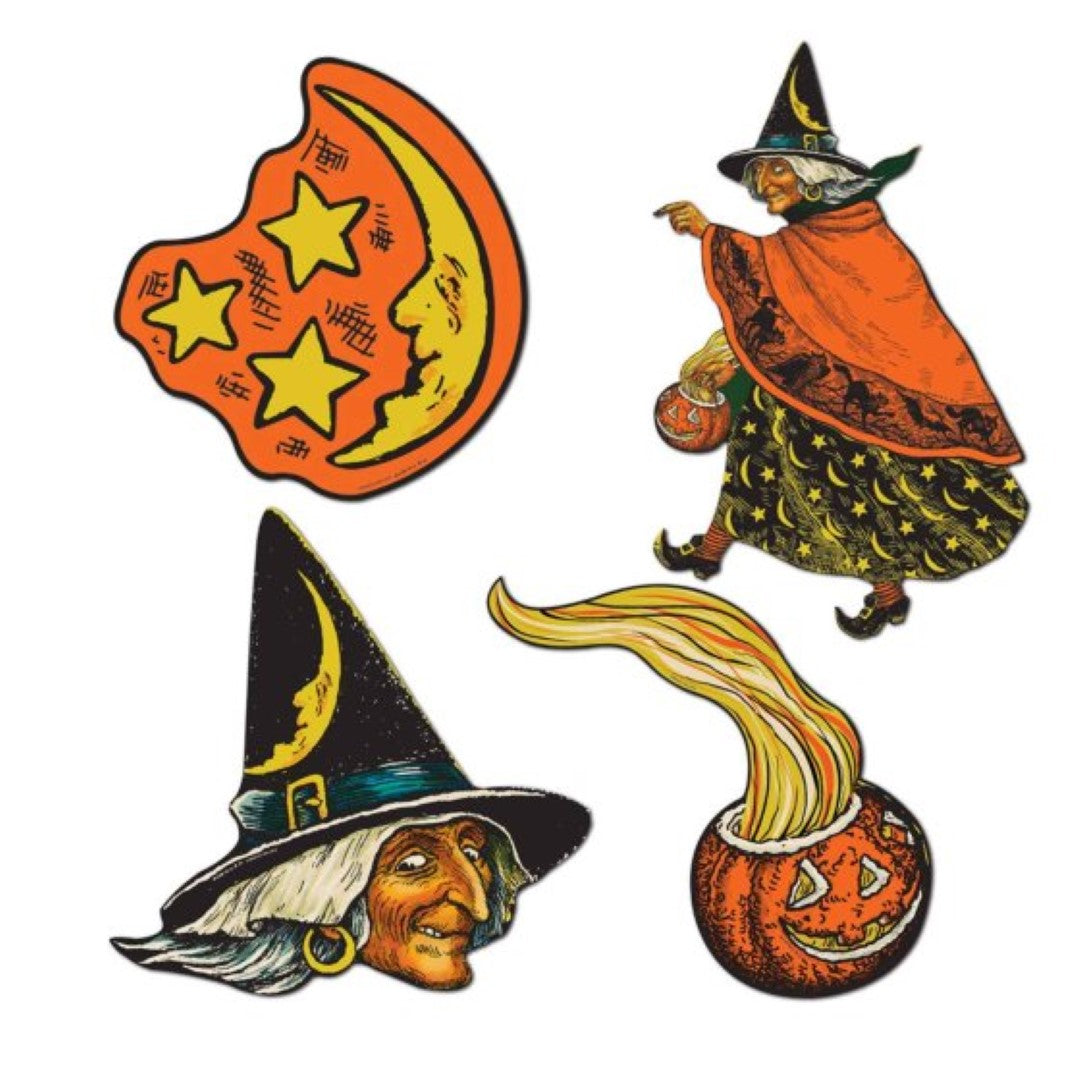 Beistle Vintage Halloween Cutouts - Pack of 4