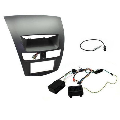 Facia installation kit for Mazda BT50 (2012+) with double din facia, steering control, and essential safety switches.