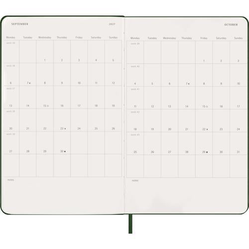 2027 Moleskine Daily Hardcover Large Myrtle Green 12-Month Diary