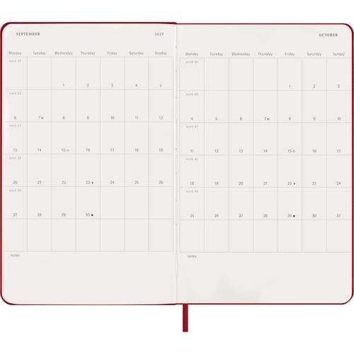 2027 Moleskine Daily Hardcover Large Scarlet Red 12-Month Diary