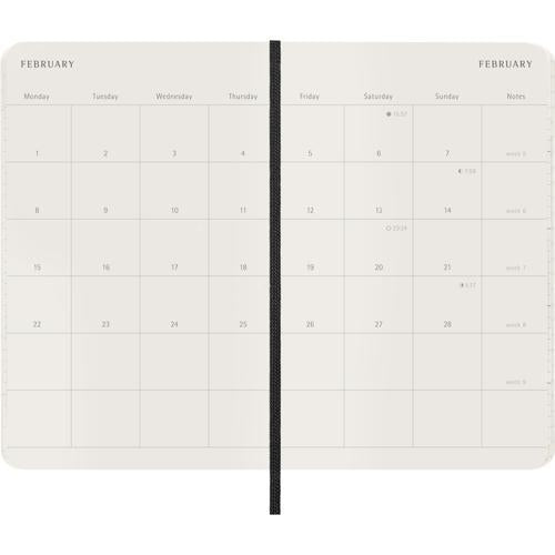 2027 Moleskine Monthly Softcover Pocket Black 12-Month Diary