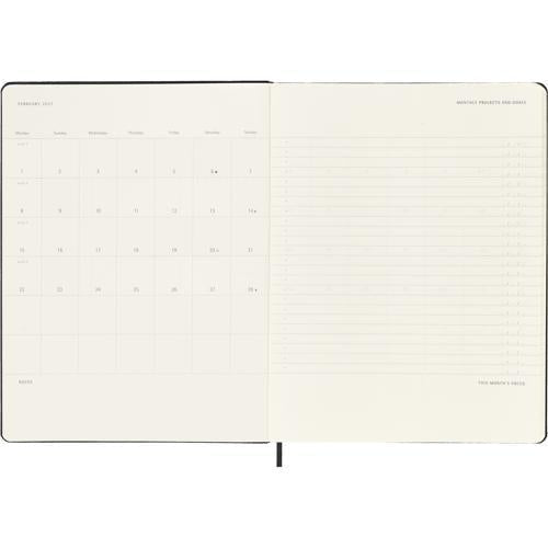 2027 Moleskine Professional Weekly Vertical Hardcover XL Black 12-Month Diary