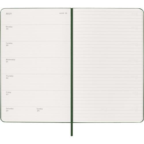 2027 Moleskine Weekly With Notes Hardcover Large Myrtle Green 12-Month Diary