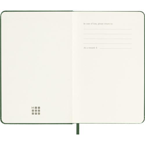 2027 Moleskine Weekly With Notes Hardcover Pocket Myrtle Green 12-Month Diary