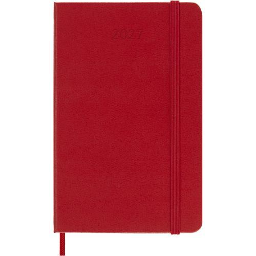 2027 Moleskine Weekly With Notes Hardcover Pocket Scarlet Red 12-Month Diary