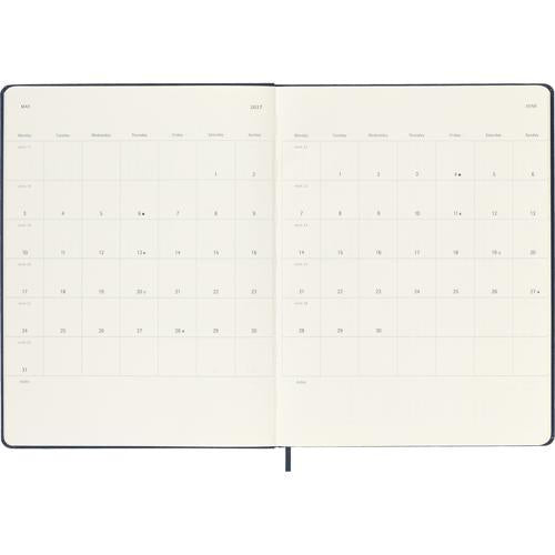 2027 Moleskine Weekly With Notes Hardcover XL Sapphire Blue 12-Month Diary