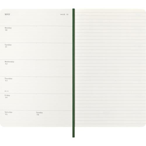 2027 Moleskine Weekly With Notes Softcover Large Myrtle Green 12-Month Diary