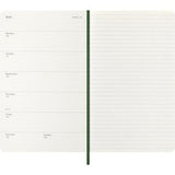 2027 Moleskine Weekly With Notes Softcover Large Myrtle Green 12-Month Diary