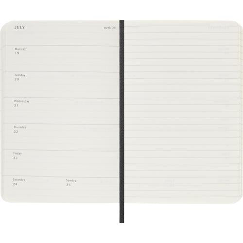 2027 Moleskine Weekly With Notes Softcover Pocket Black 12-Month Diary