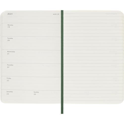2027 Moleskine Weekly With Notes Softcover Pocket Myrtle Green 12-Month Diary