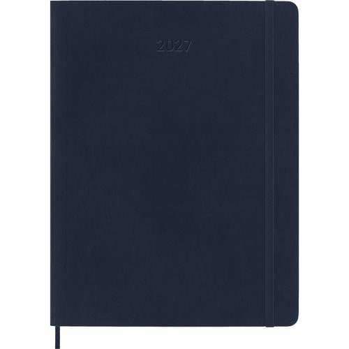 2027 Moleskine Weekly With Notes Softcover XL Sapphire Blue 12-Month Diary