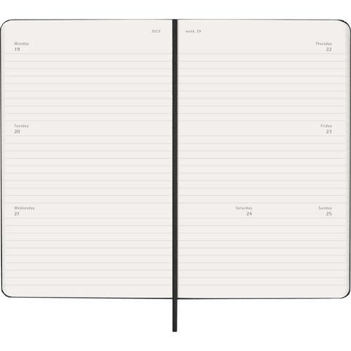 2027 Moleskine Weekly Horizontal Hardcover Large Black 12-Month Diary