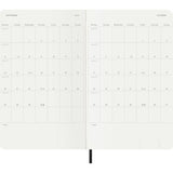 2027 Moleskine Weekly Horizontal Softcover Large Black 12-Month Diary