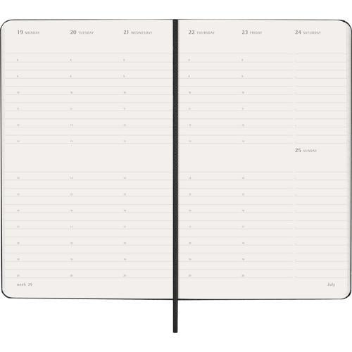 2027 Moleskine Weekly Vertical Hardcover Large Black 12-Month Diary