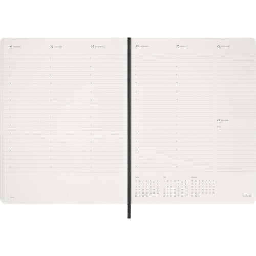 2027 Moleskine Essential Softcover Weekly Vertical XXL Black 15-Month Planner