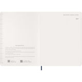 2027 Moleskine Essential Softcover Weekly Vertical XXL Sapphire Blue Planner