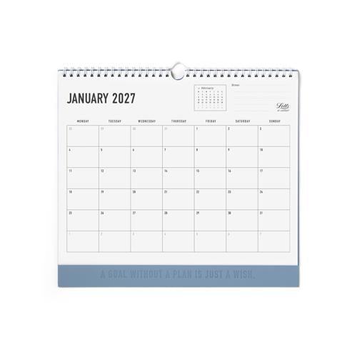2027 Conscious Wall Calendar 300x270mm Ocean - Letts of London