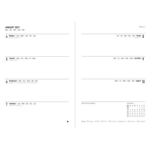 2027 Conscious A5 Week to View Ocean Weekly Diary - Letts of London