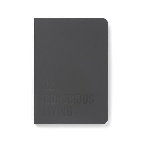 2027 Conscious Evergreen A5 Week to View Slate Weekly Diary - Letts of London