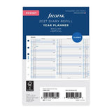 2027 Filofax Year Planner Vertical Pocket Organiser Refill