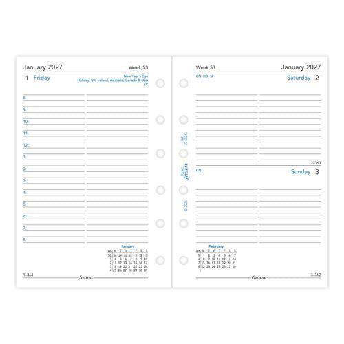 2027 Filofax Day per Page with Appointments Pocket Organiser Refill