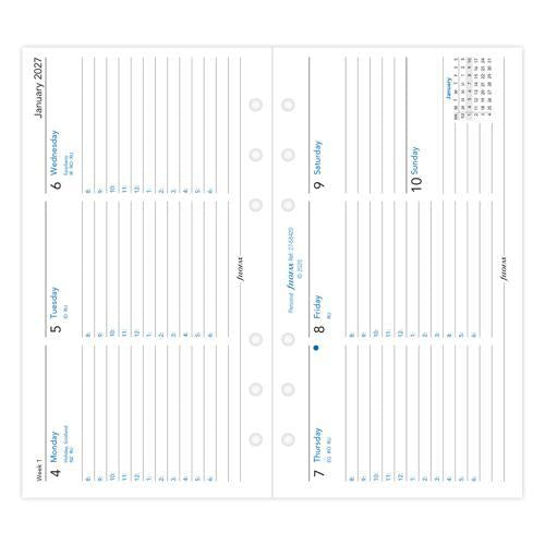 2027 Filofax Week to View with Appointments Landscape Personal Organiser Refill