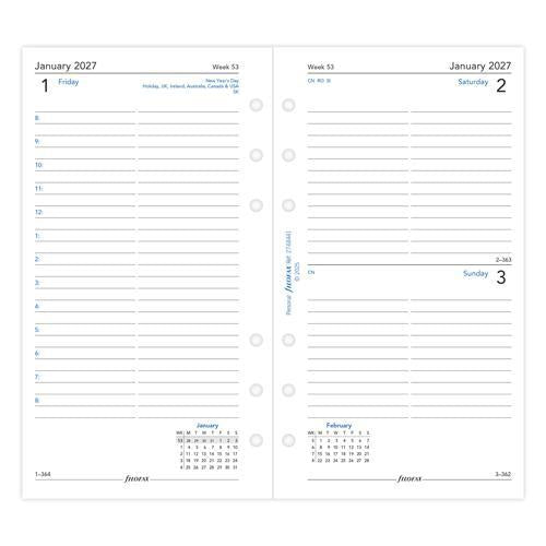 2027 Filofax Day per Page with Appointments Personal Organiser Refill