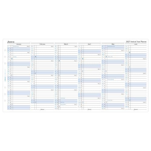 2027 Filofax Year Planner Vertical A5 Organiser Refill