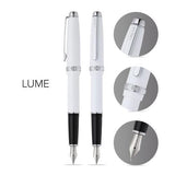 Fountain Pen - Cross Lume White with Chrome Trim Medium Nib