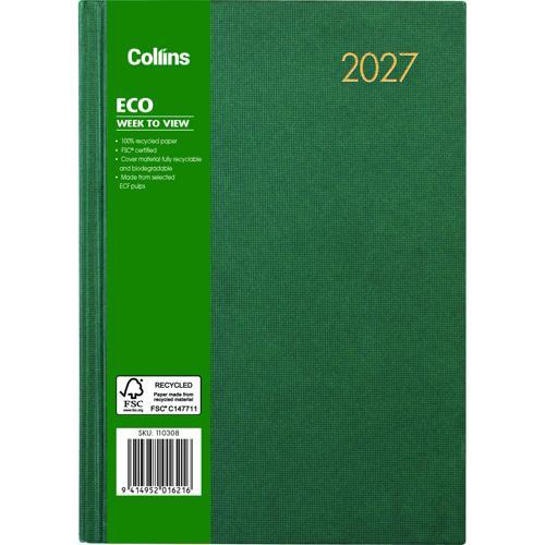 2027 Collins Eco A53 Week to View Diary